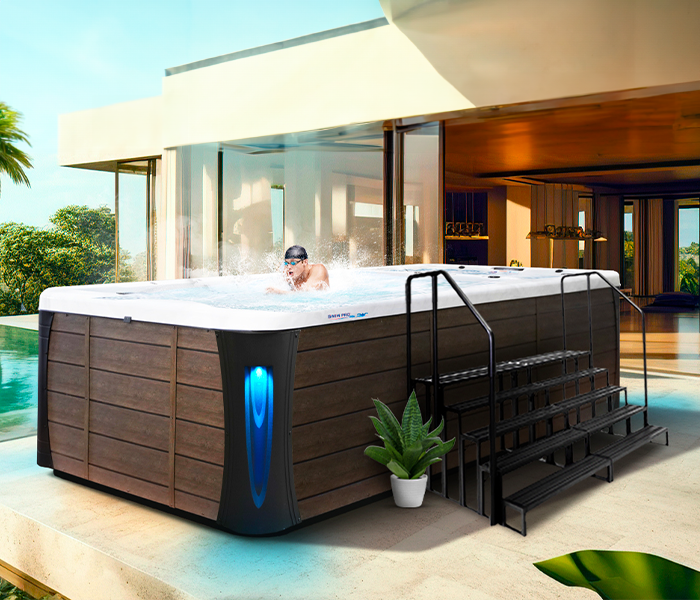 Calspas hot tub being used in a family setting - Bonita Springs